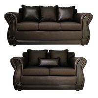 Living Con Resorte Estructural 5 Cuerpos 3+2 Castilla Chocolate Rayado