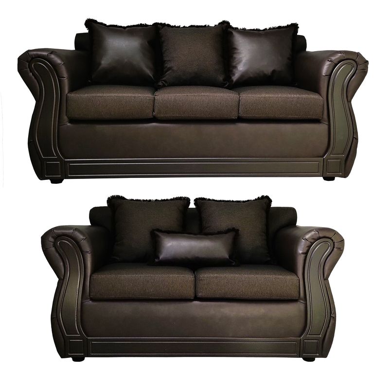 AMERICA DECORA - Living 3-2 Castilla Chocolate Rayado