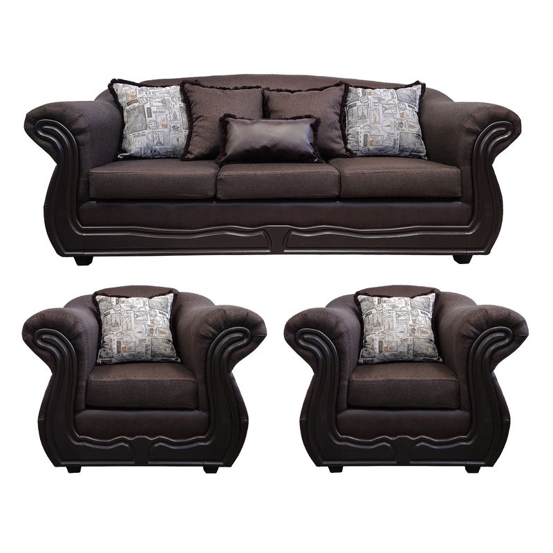 AMERICA DECORA - Living 4-1-1 Grand Búfalo Chocolate Rayado