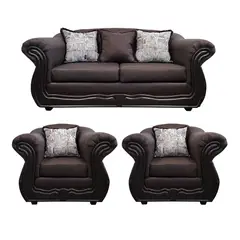 AMERICA DECORA - Living 3-1-1 Grand Búfalo Chocolate Rayado