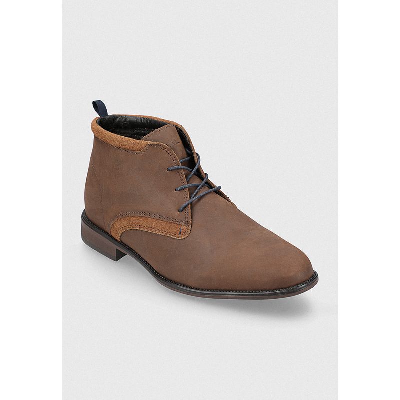 TRIAL - Botín casual de cuero tan