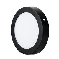 Panel Led Plafon Sobrepuesto Redondo Negro 24w Want LUZ CALIDA