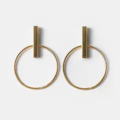 PSK JOYAS - Aro Mujer Enchape Oro 18 Kt Circulo Claudia