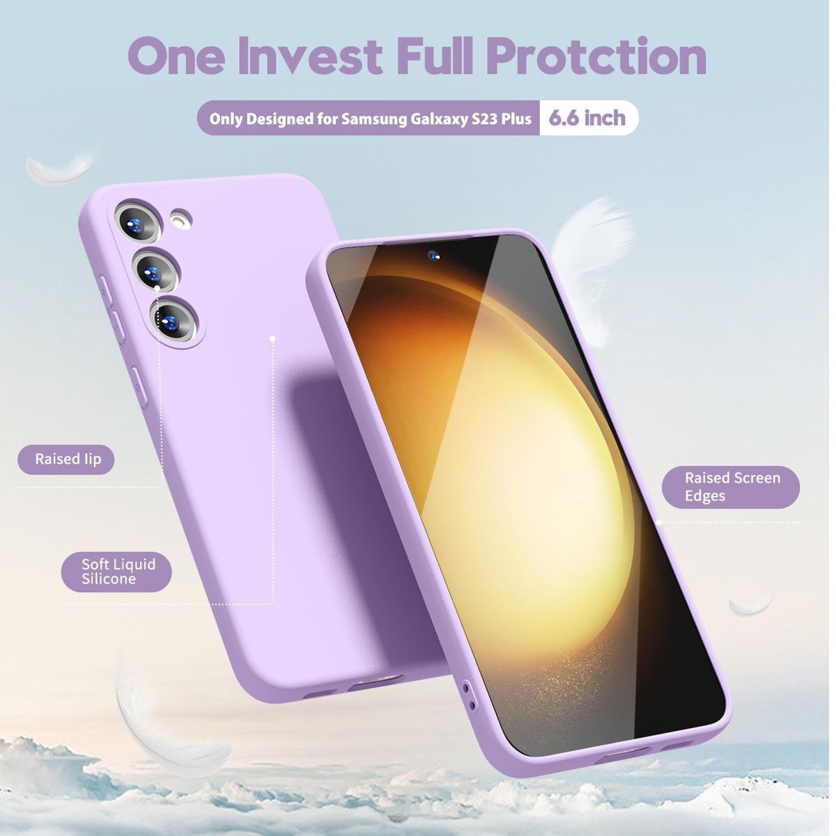 GENERICO - Carcasa Silicona Para Samsung Galaxy S23 Plus 5G Lila