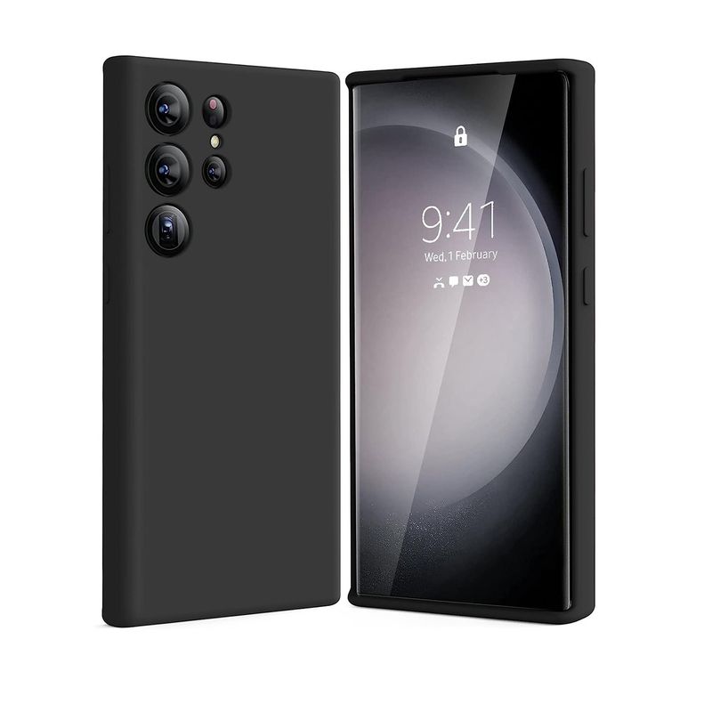 GENERICO - Carcasa Silicona Para Samsung Galaxy S23 Ultra 5G Negro