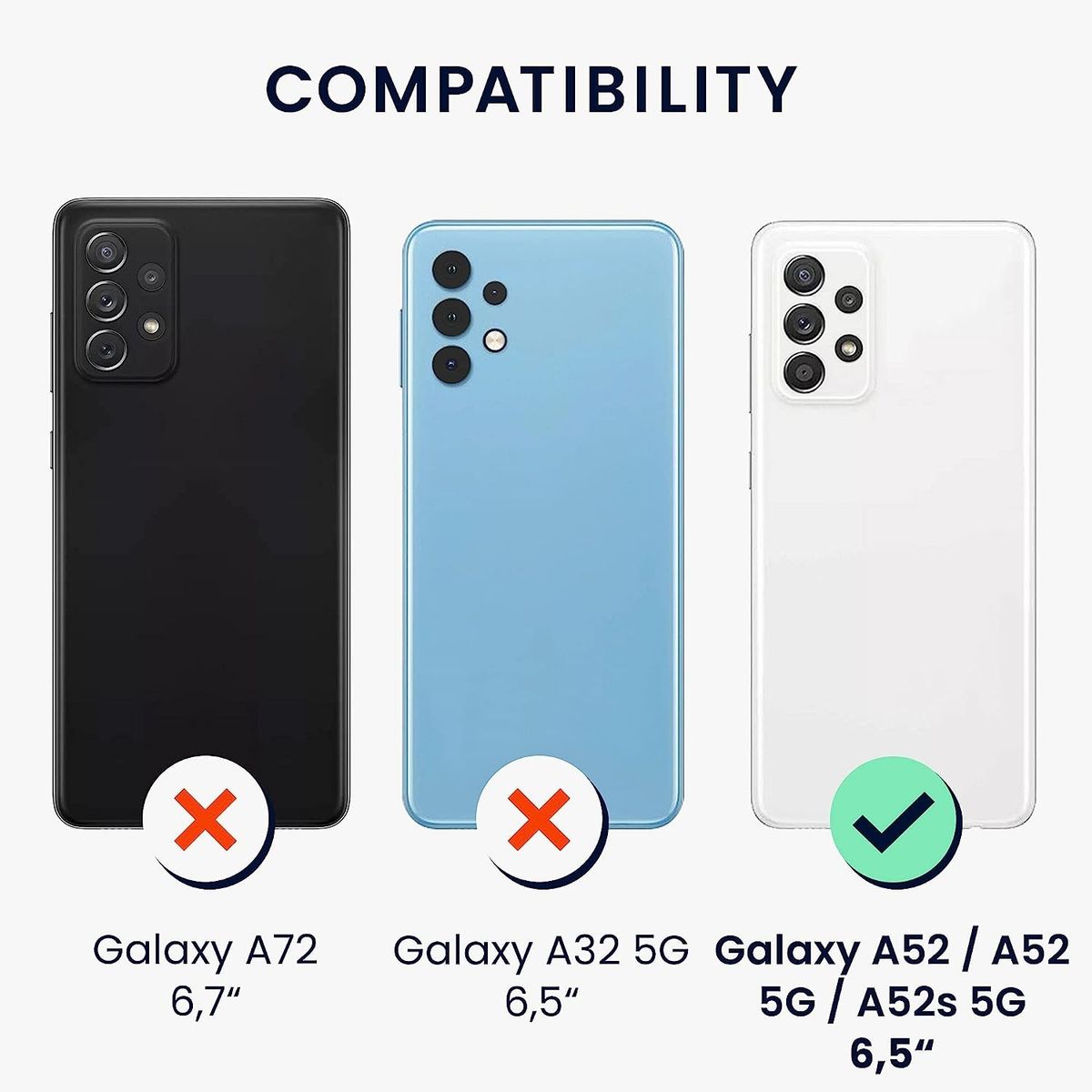 GENERICO - Carcasa Silicona Para Samsung Galaxy A52 A52S Negro