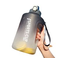 Botella De Agua Gradiente 2300ml Deportiva Fitness Unisex Gris