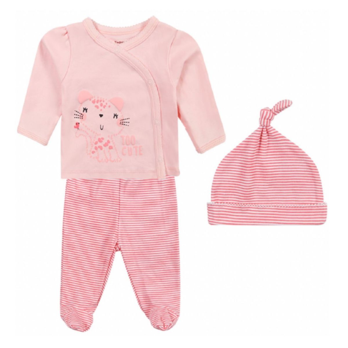 TEDMIMAK - Set de 3 Piezas Poleron Pantalon Gorro para Bebés Tedmimak