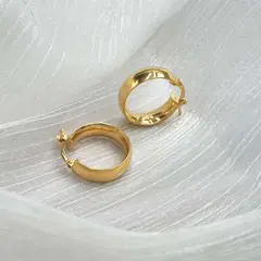 ELLA JOYAS - Aros Argolla Victoria Oro 18k