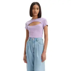 LEVIS - Polera Mujer Radio Cut Out Top Morado