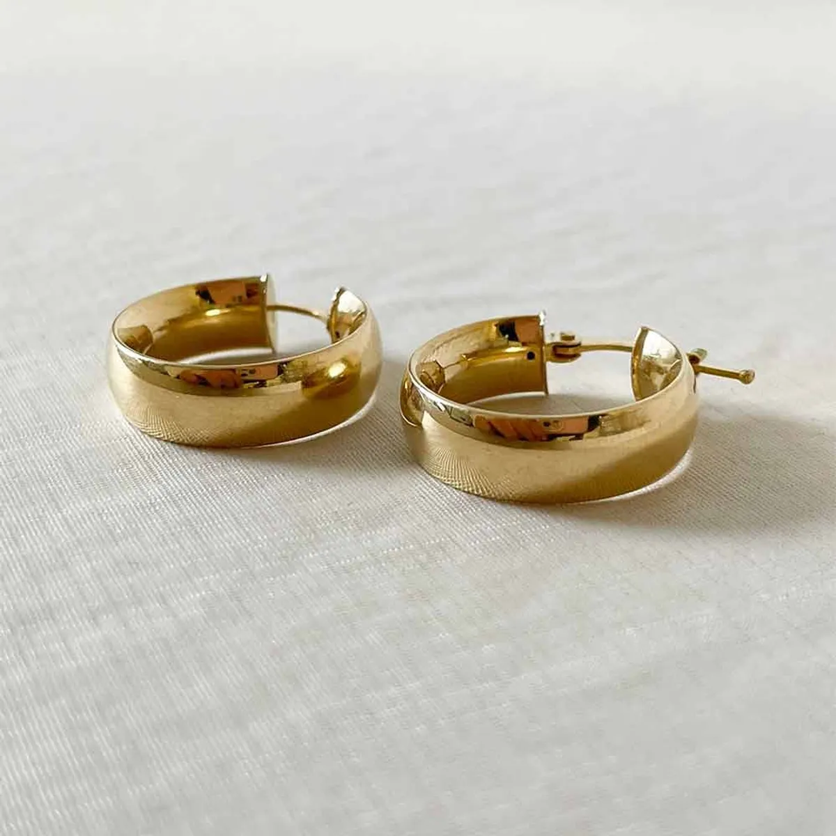 ELLA JOYAS - Aro Argolla Lisa Oro 18k