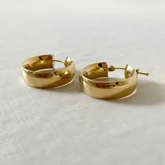 ELLA JOYAS - Aro Argolla Lisa Oro 18k