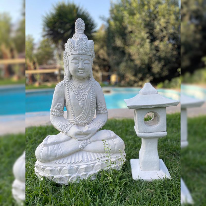 GENERICO - JARDIN ZEN BUDA 70 CM ,PAGODA 45 CM