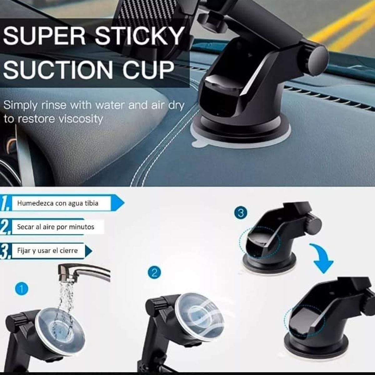 GENERICO - Soporte Para Auto Celular Telefono Brazo Largo Extensible