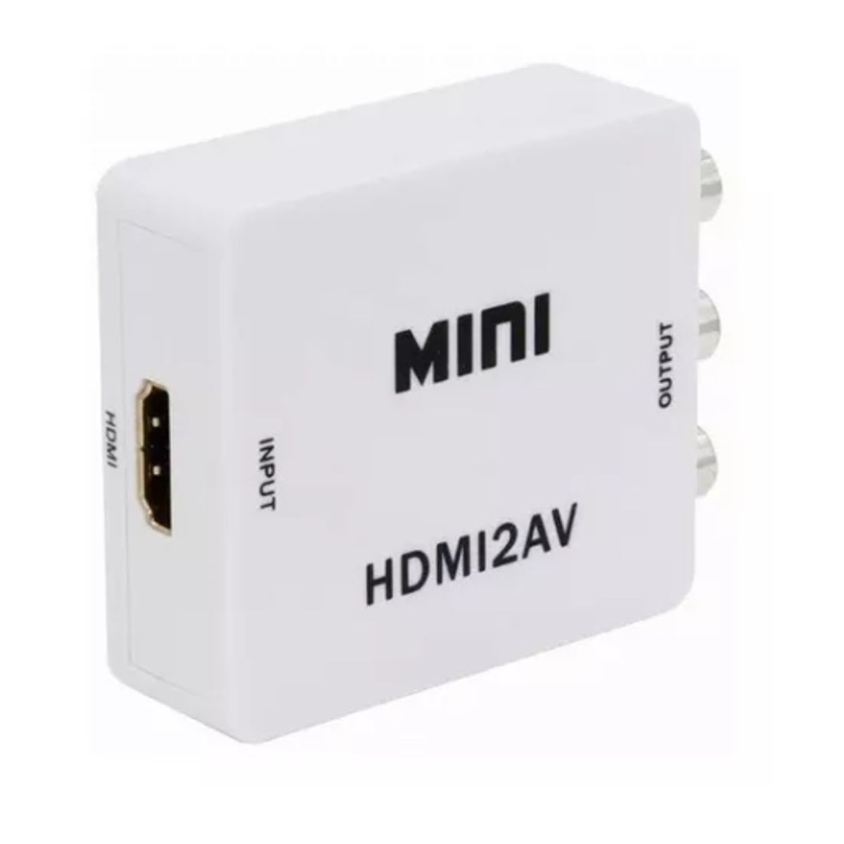 GENERICO - Adaptador HDMI a AV RCA Convertidor HDMI Mini Box RCA AV CVSB