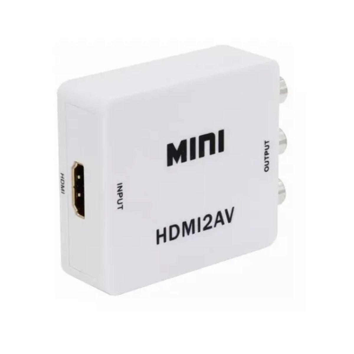 GENERICO - Adaptador HDMI a AV RCA Convertidor HDMI Mini Box RCA AV CVSB