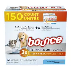 GENERICO - Bounce Suavizante En Hojas Para Secadora Repele Pelo Mascota