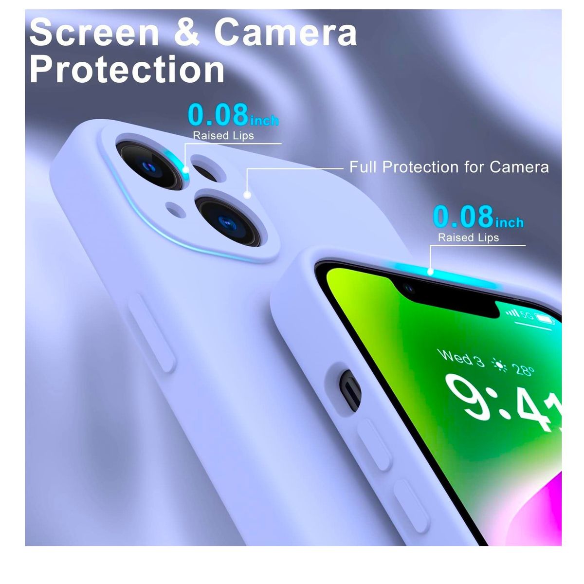 GENERICO - Carcasa Silicona Para iPhone 14 Plus Lila