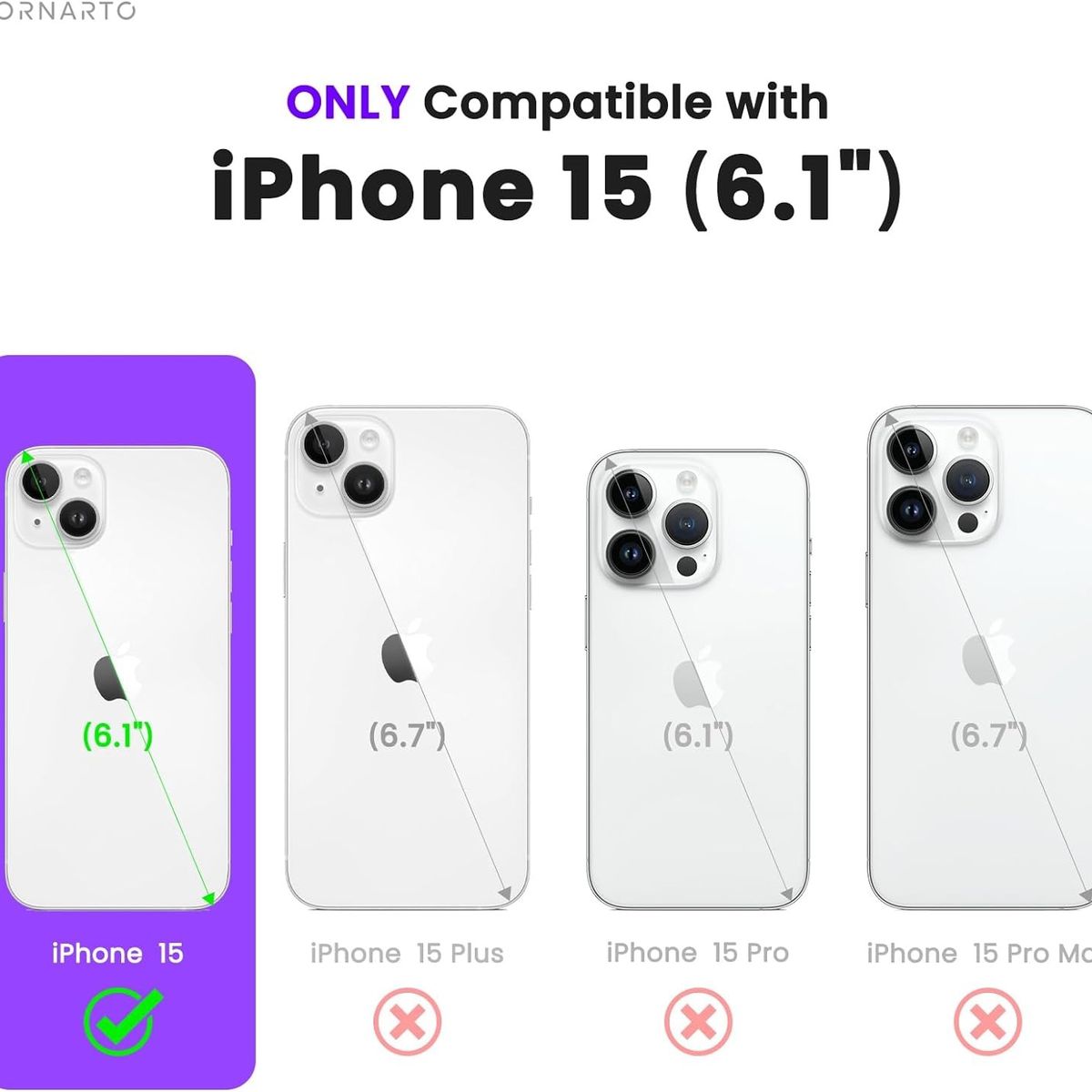 GENERICO - Carcasa Silicona Para iPhone 15 Lila