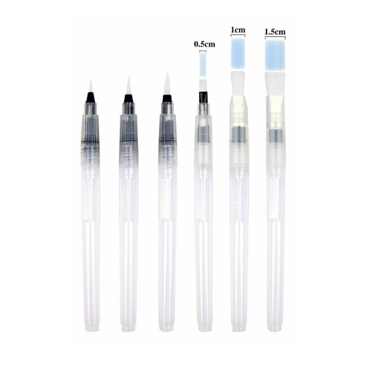 GENERICO - Pincel Recargable Agua Para Acuarela Aqua Brush 6 PCS.