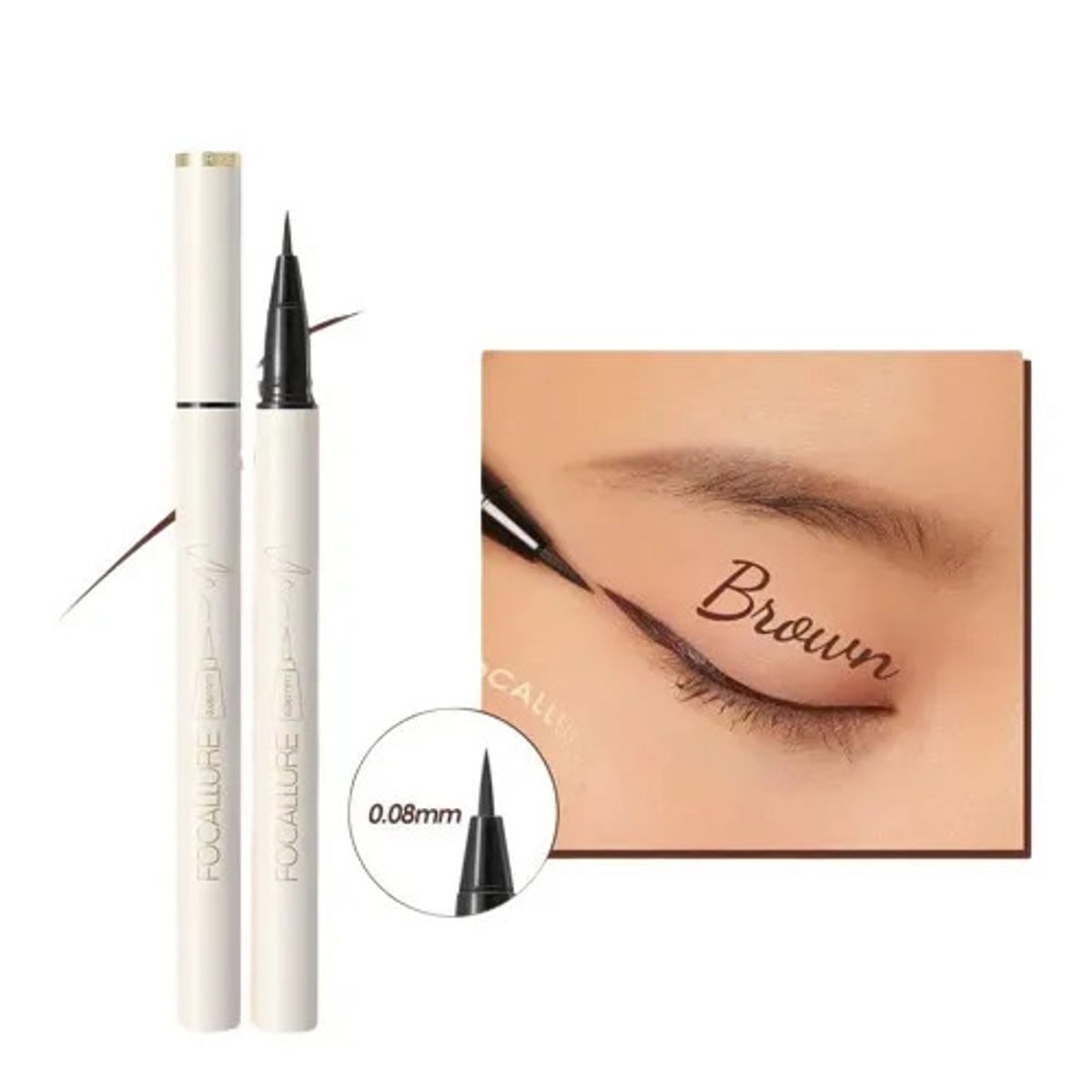 GENERICO - Delineador Liquido A Prueba De Agua Cafe Focallure