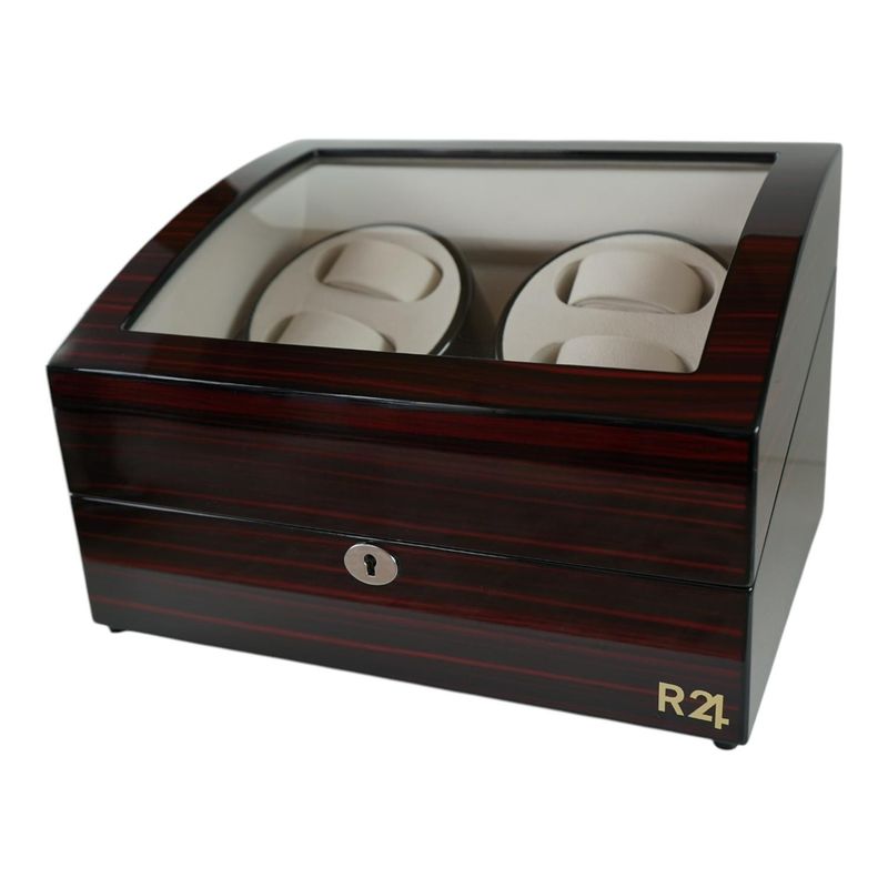 GENERICO - Caja Watch Winder Madera 4 + 5 Relojes Interior Terciopelo