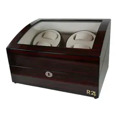 GENERICO - Caja Watch Winder Madera 4 + 5 Relojes Interior Terciopelo