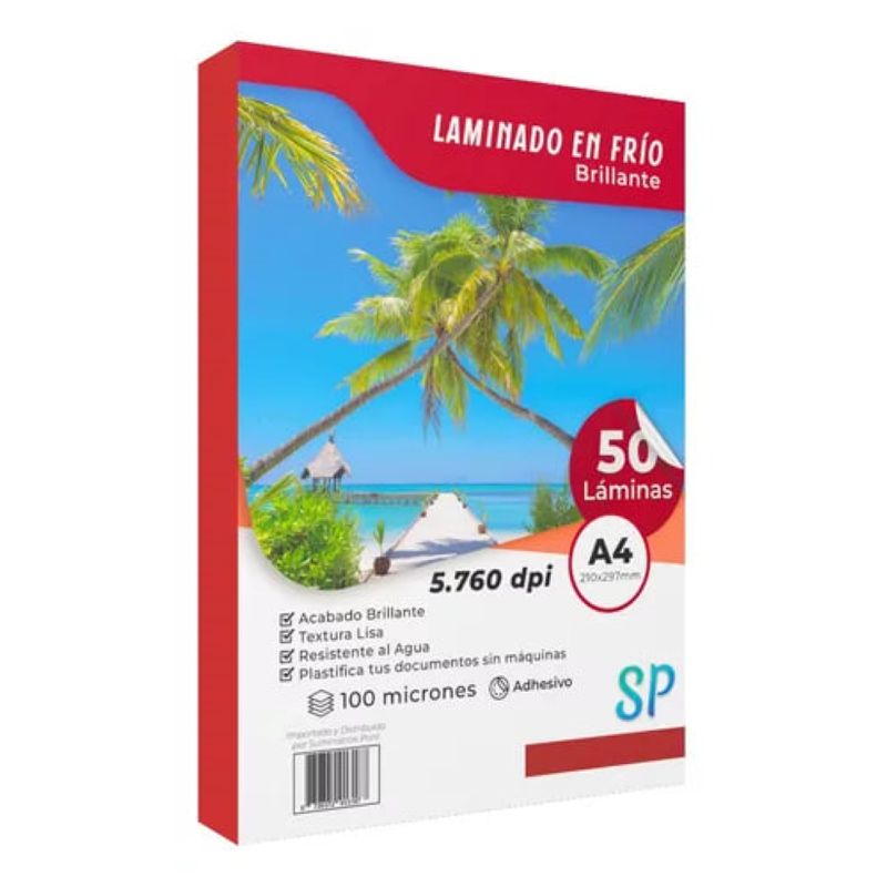 GENERICO - Plastificado De Laminado En Frío Tamaño A4 Pack 50 Láminas