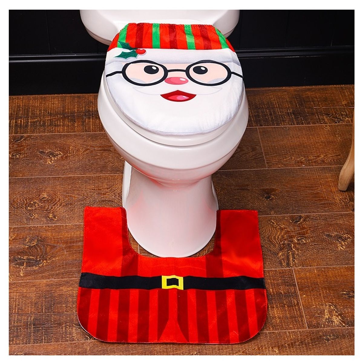 GENERICO - Set Fundas Para Baño De Navidad 2 Piezas Fundas Navideñas