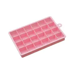 GENERICO - Molde Hielo Silicona Cubetera Hielo Helado Moldes 24 Cubos Rosa