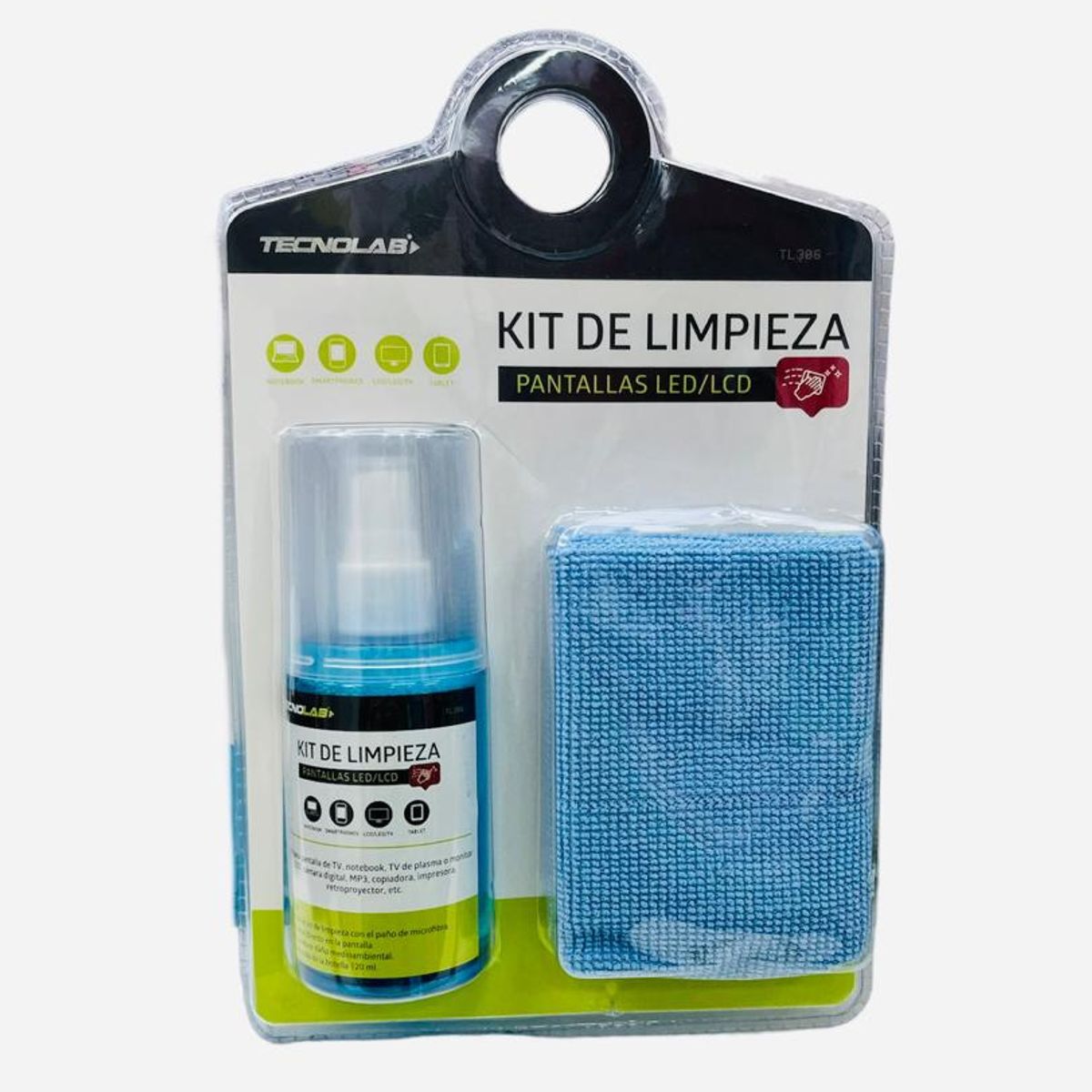 TECNOLAB - kit de limpieza pantallas LEDLCD 120ML