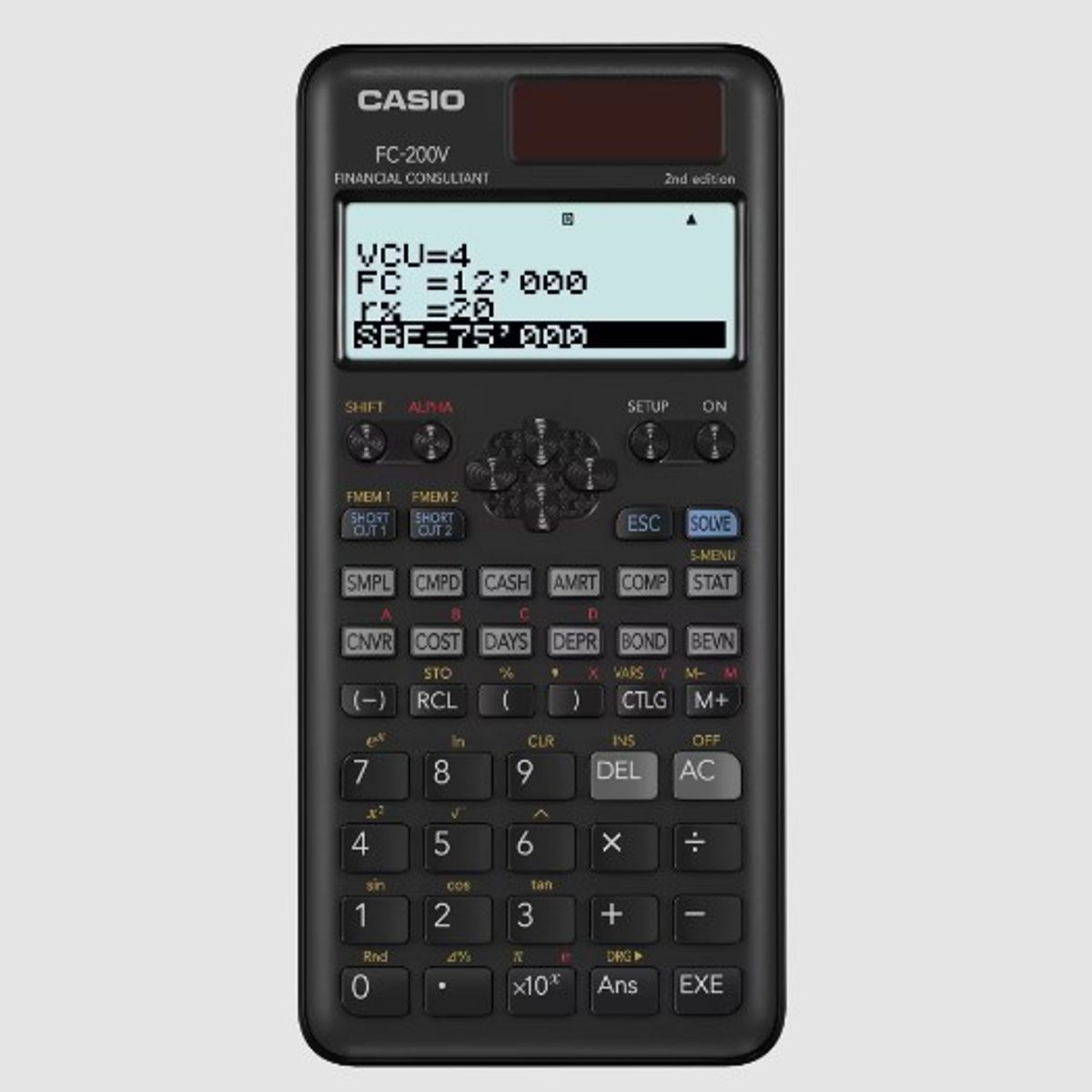 CASIO - CALCULADORA FINACIERA CASIO FC-200V-2