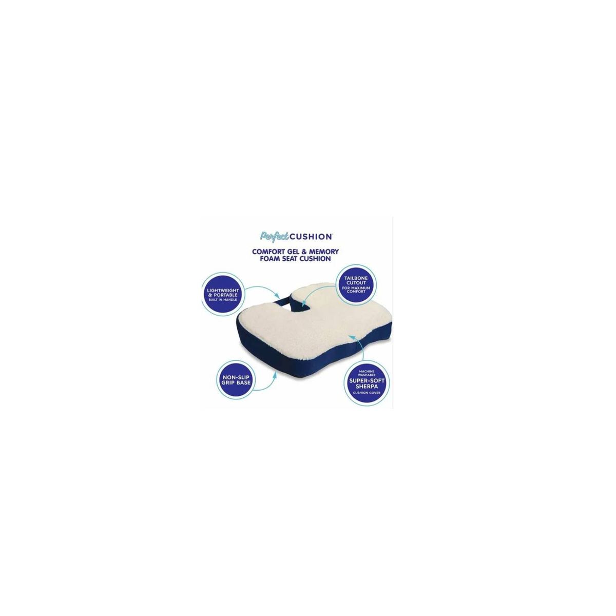 GENERICO - Cojín Asiento De Gel Alivia Dolor De Espalda Ergonomico