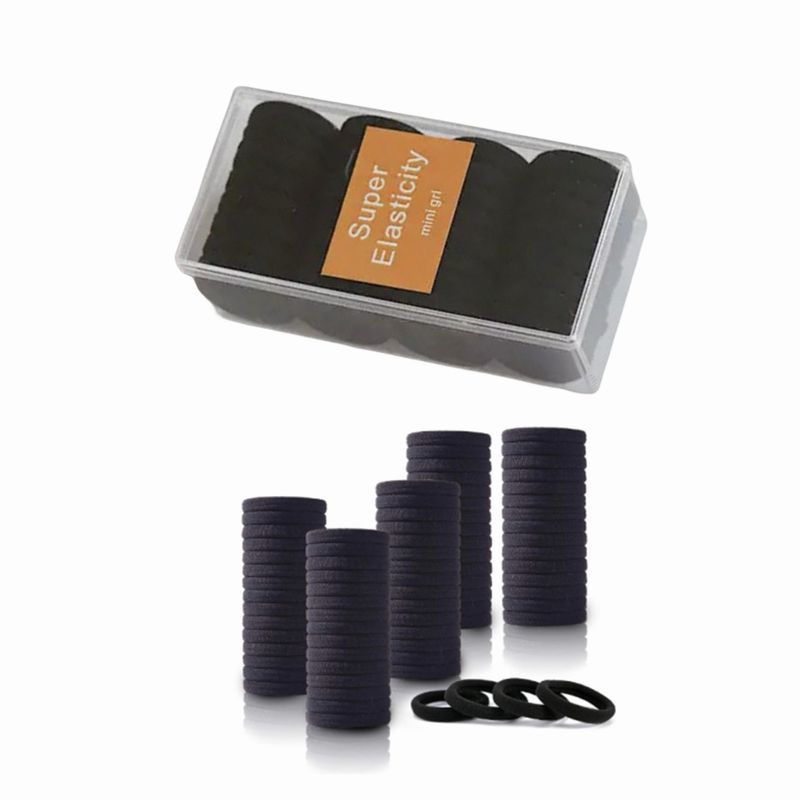 GENERICO - Set 32 Colets Colores Gruesas Para Cabello Pelo Elástico Negro.