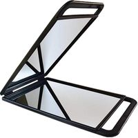 ESPEJO RETROVISOR DOBLE DE BARBERIA PELUQUERIA NEGRO