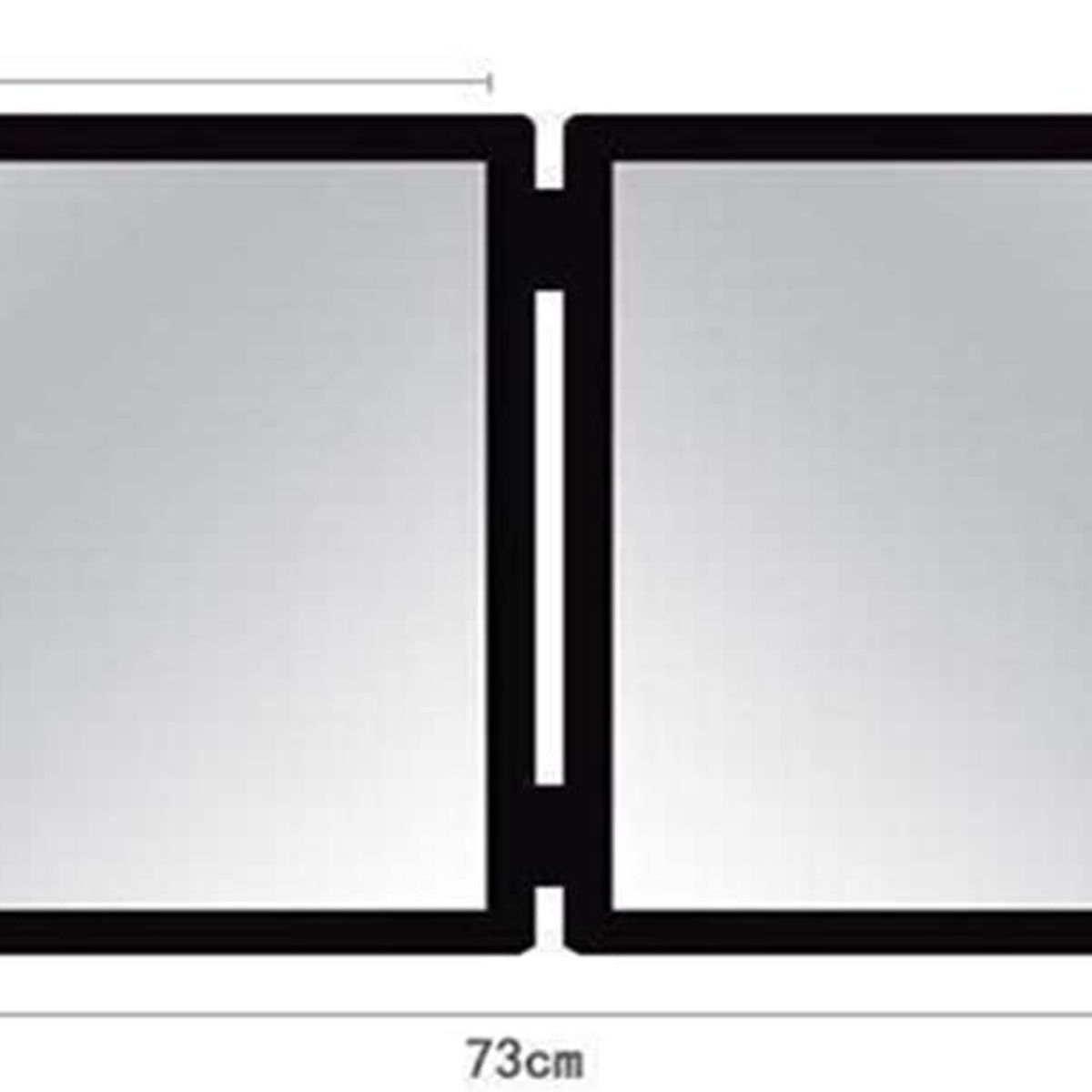 GENERICO - ESPEJO RETROVISOR DOBLE DE BARBERIA PELUQUERIA NEGRO