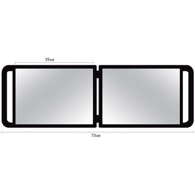 Imagen 2 del producto ESPEJO RETROVISOR DOBLE DE BARBERIA PELUQUERIA NEGRO