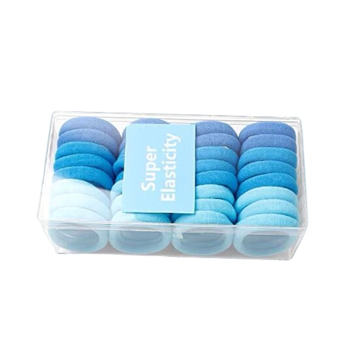GENERICO - Set 32 Colets Colores Gruesas Para Cabello Pelo Elástico Azul.