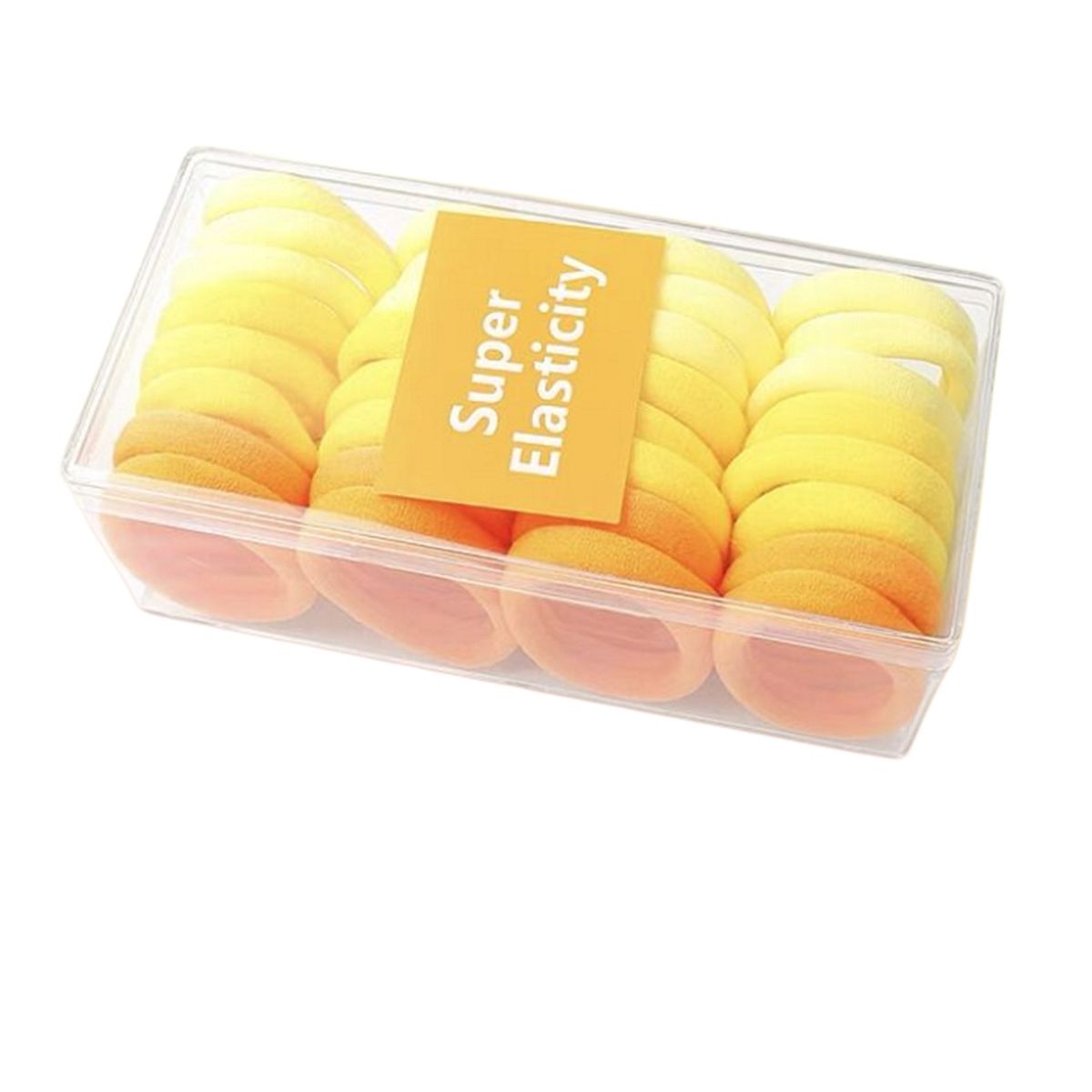 GENERICO - Set 32 Colets Colores Gruesas Para Cabello Pelo Elástico Amarillo.