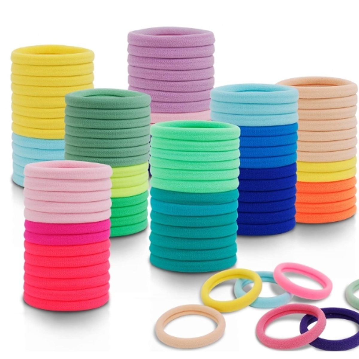 GENERICO - Set 32 Colets Colores Gruesas Para Cabello Pelo Elástico Colores.