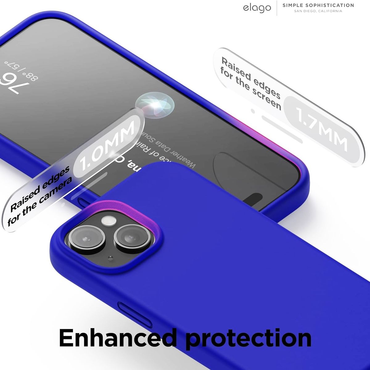 GENERICO - Carcasa Silicona Para iPhone 15 Azul