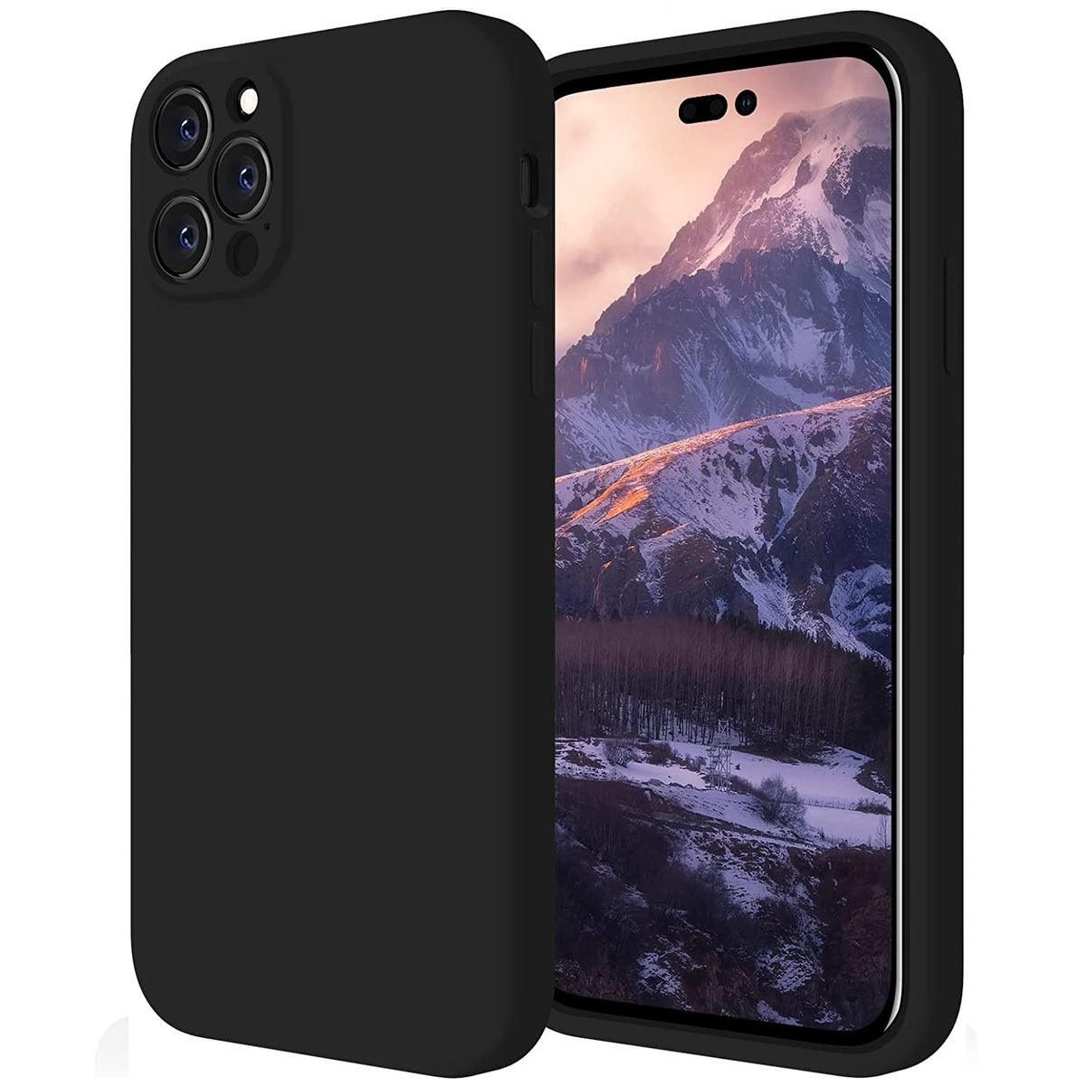 GENERICO - Carcasa Silicona Para iPhone 14 Pro Max Negro