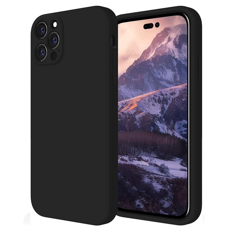 GENERICO - Carcasa Silicona Para iPhone 14 Pro Max Negro