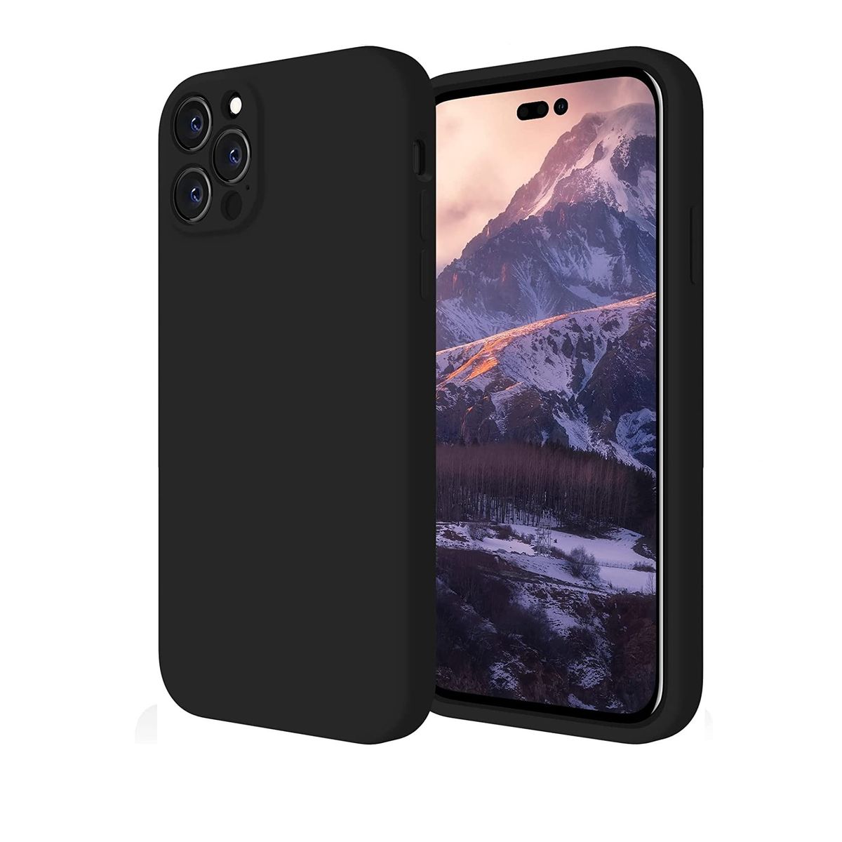 GENERICO - Carcasa Silicona Para iPhone 14 Pro Negro