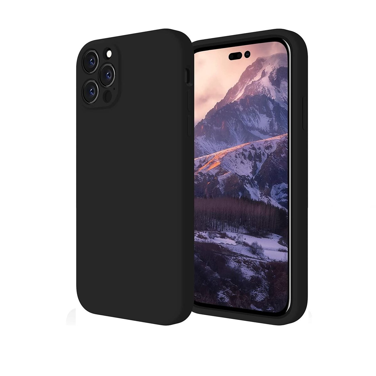 GENERICO - Carcasa Silicona Para iPhone 14 Pro Negro