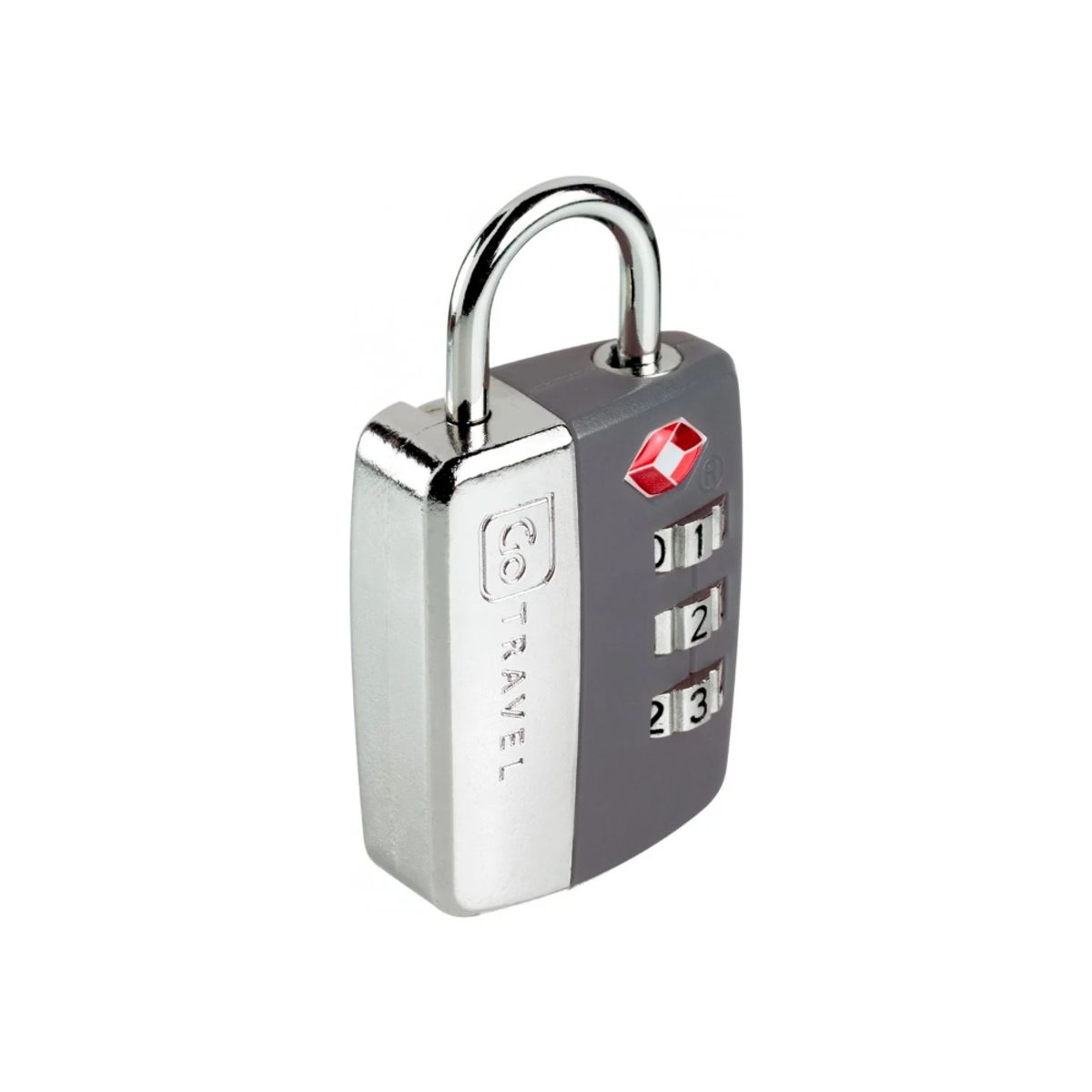 GO TRAVEL - CANDADO CON CLAVE GRIS