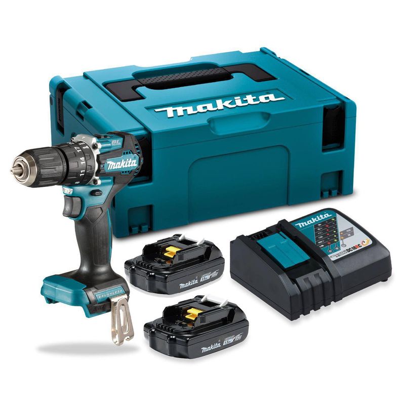 MAKITA - Taladro Percutor 18v Brushless Makita Dhp487SY2J/ 2 Baterias