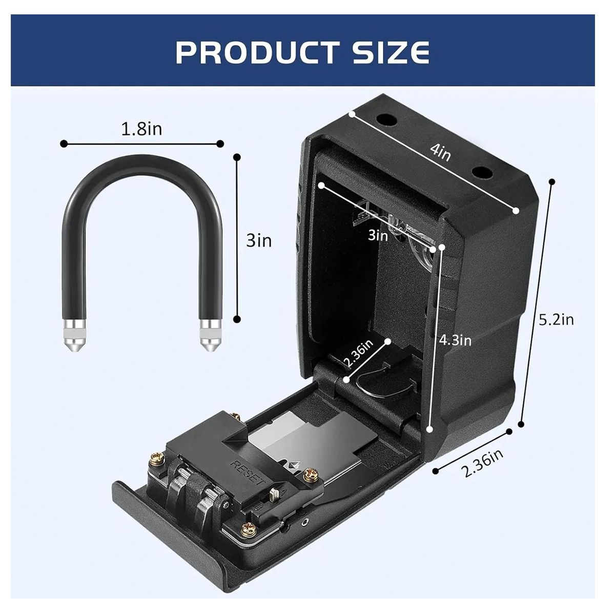 EVERSO - Caja Seguridad Para Llaves Con Clave