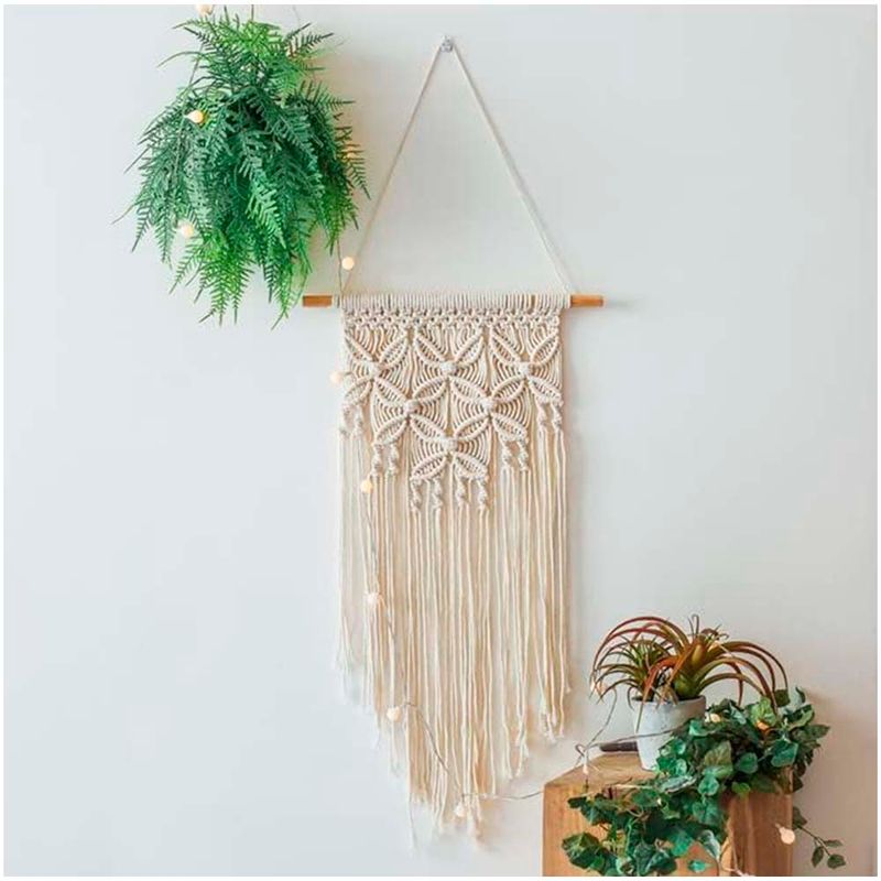 GENERICO - Tapiz Tejido para Colgar en la Pared Arte Bohemio Macrame