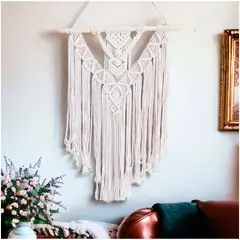 GENERICO - Tapiz Tejido para Colgar en la Pared Arte Bohemio Macrame 50x100
